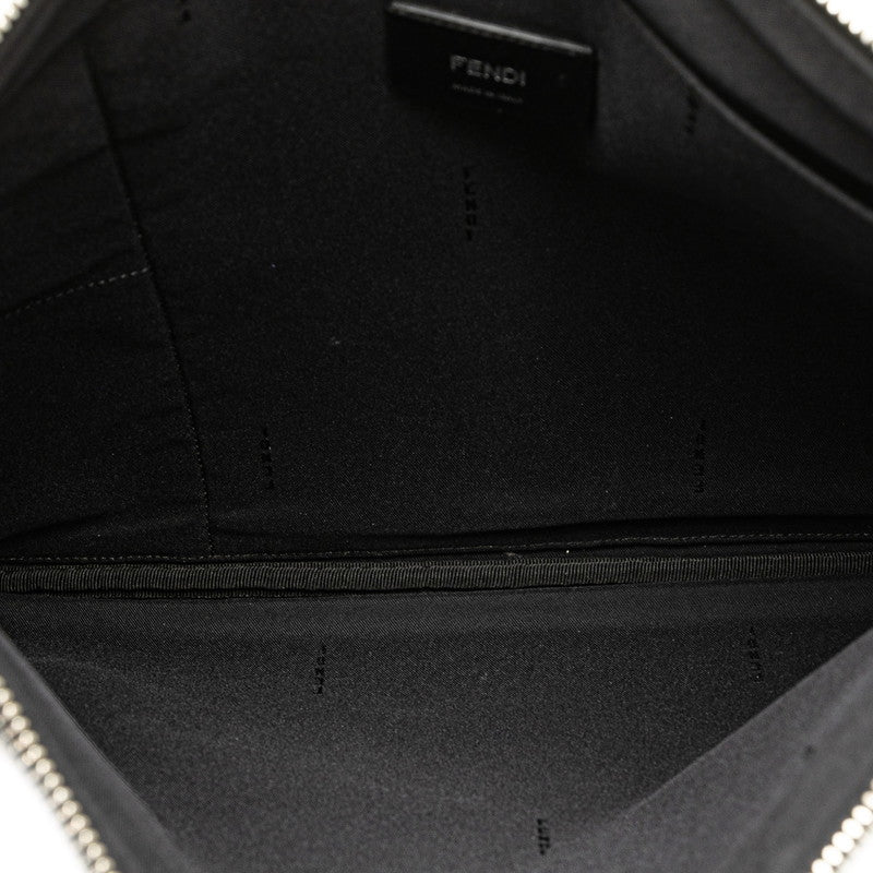 Fendi Nylon Leather Clutch Bag