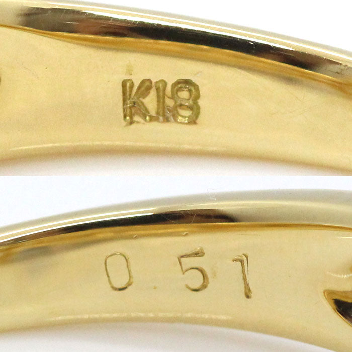 K18YG Yellow Gold Diamond Ring