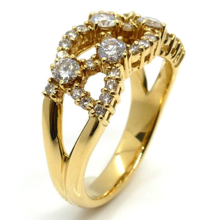 K18YG Yellow Gold Diamond Ring