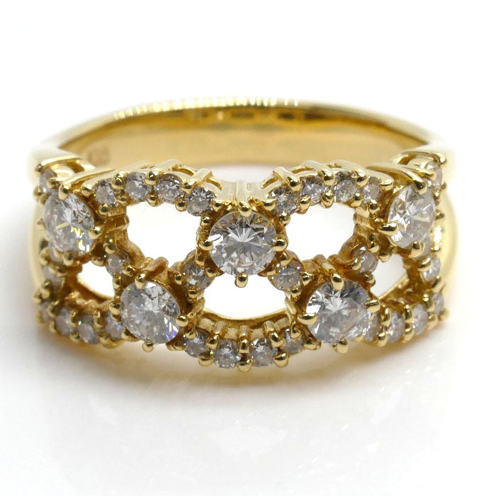 K18YG Yellow Gold Diamond Ring