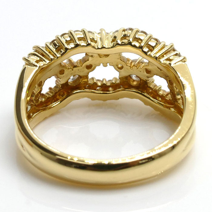 K18YG Yellow Gold Diamond Ring