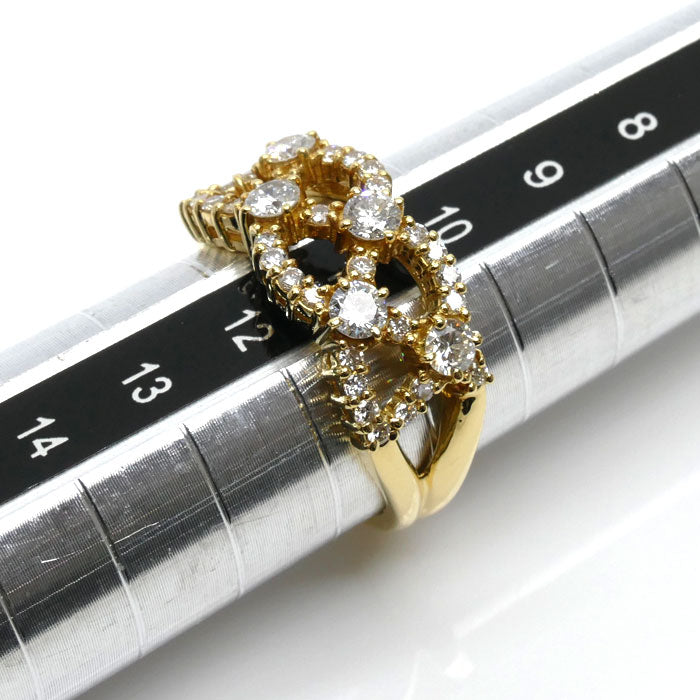 K18YG Yellow Gold Diamond Ring