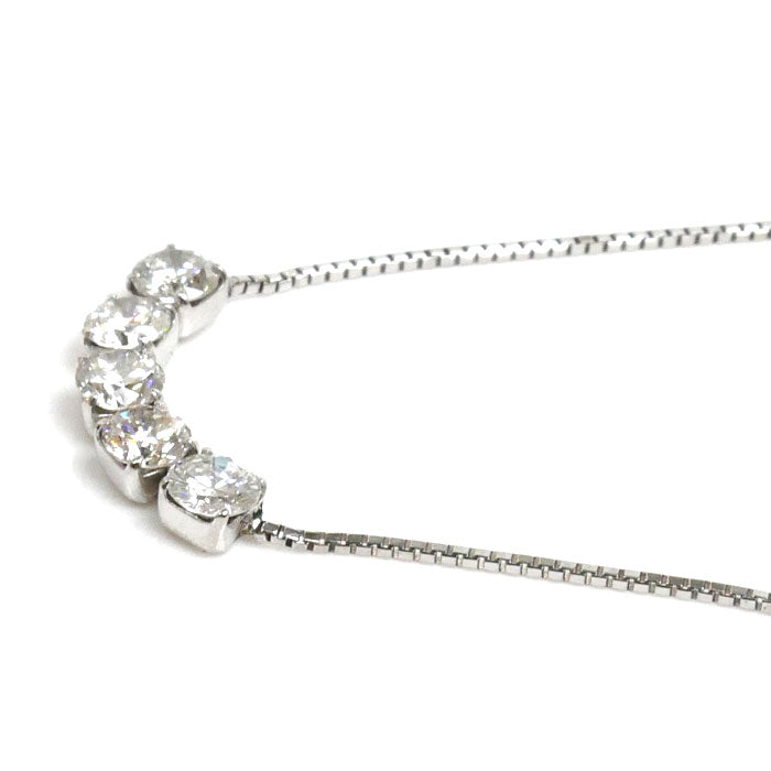 K18WG White Gold Diamond Necklace 1.00ct