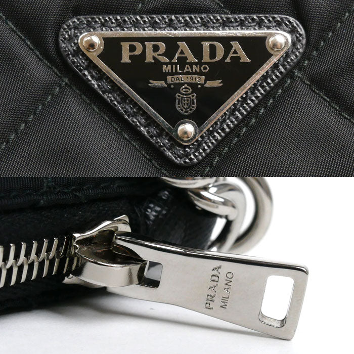 Prada Quilted Nylon Leather 2Way Handbag