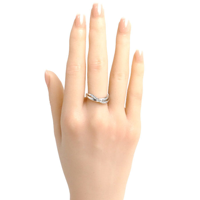 4℃ Pt950 Platinum Diamond Ring