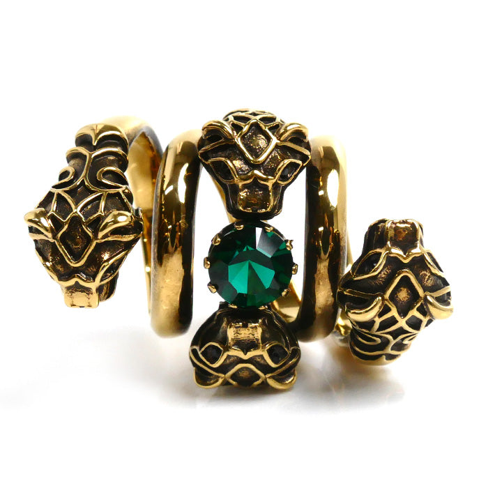 Gucci Tiger Head Double Wrap Ring 401983