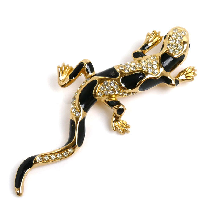 Dior GP Rhinestone Lizard Brooch