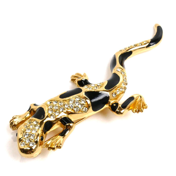 Dior GP Rhinestone Lizard Brooch