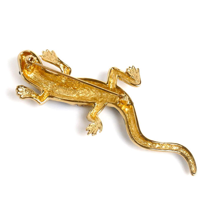 Dior GP Rhinestone Lizard Brooch