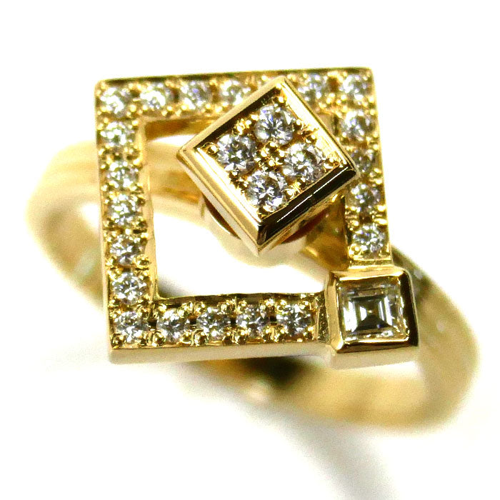 WALTHAM K18YG Yellow Gold Diamond Ring