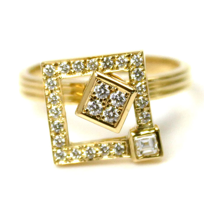 WALTHAM K18YG Yellow Gold Diamond Ring