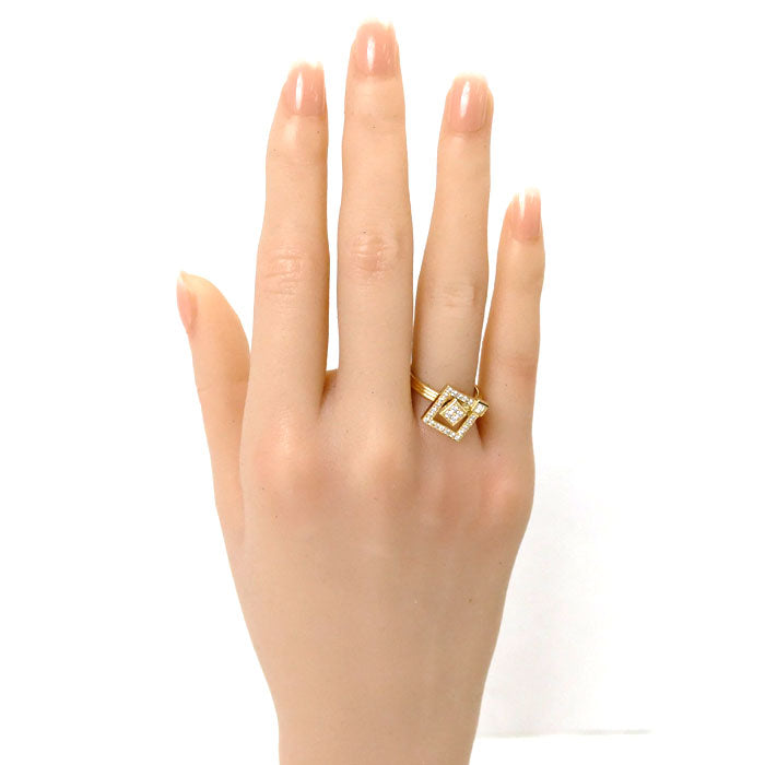 WALTHAM K18YG Yellow Gold Diamond Ring