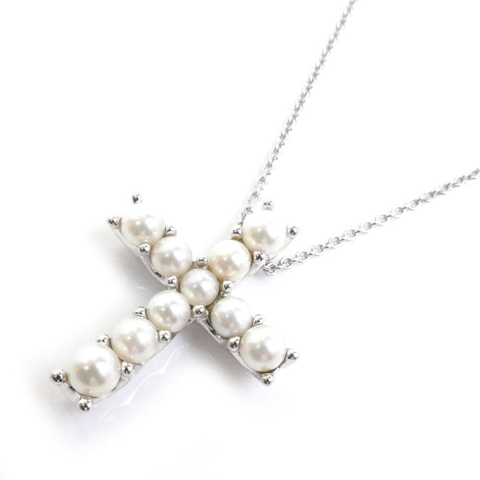 MIKIMOTO K18WG White Gold Pearl Necklace