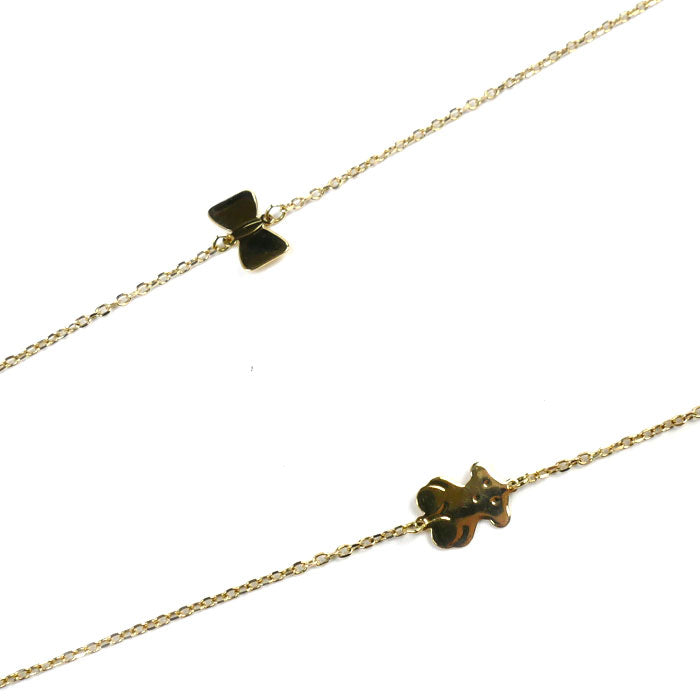 TOUS K18YG Yellow Gold Long Necklace