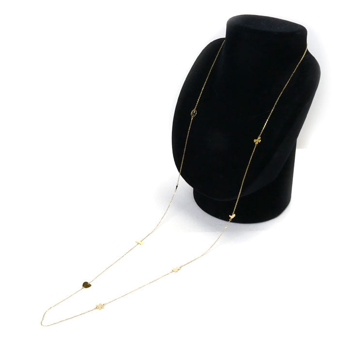 TOUS K18YG Yellow Gold Long Necklace