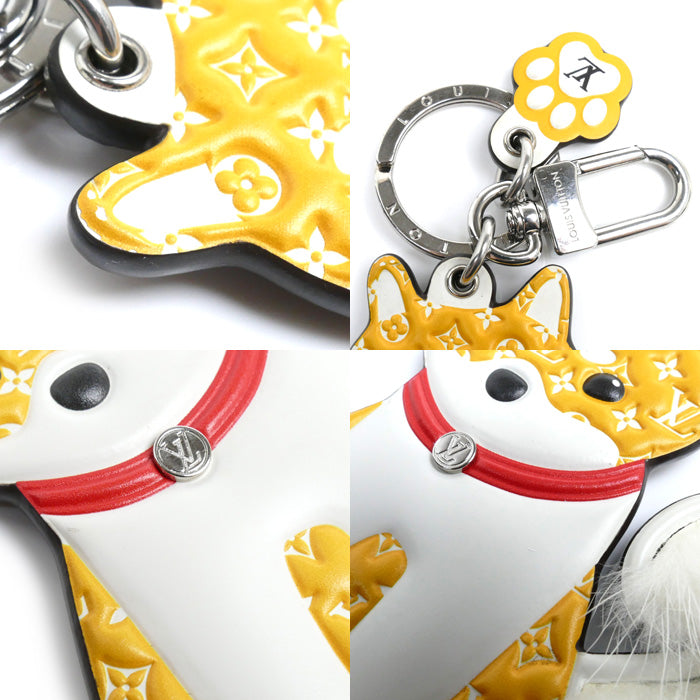 Louis Vuitton Monogram Keychain Shiba Inu M01199