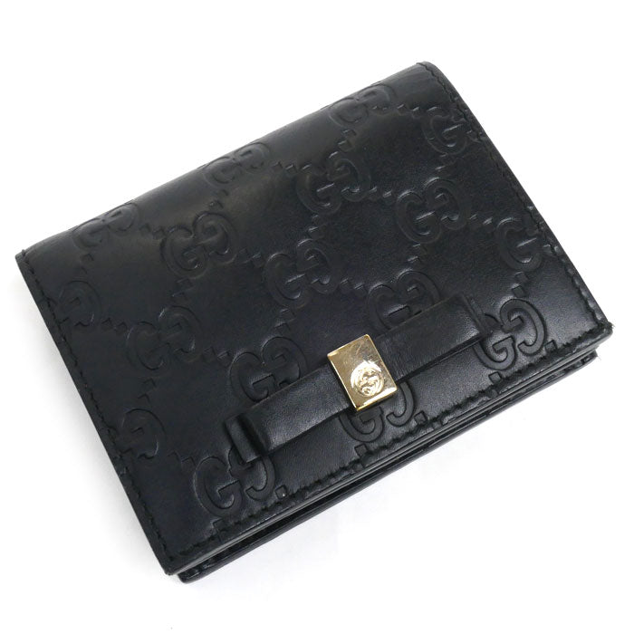 Gucci Ribbon Card Case Black 406924