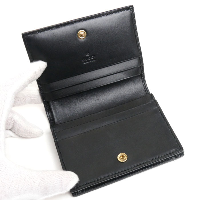 Gucci Ribbon Card Case Black 406924