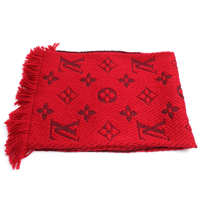 Louis Vuitton Logo Mania Scarf Ruby M72432