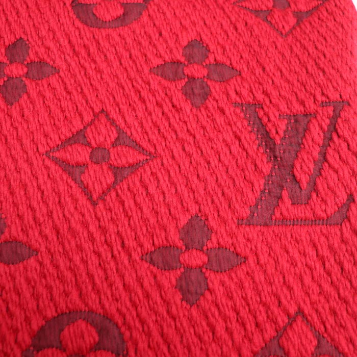 Louis Vuitton Logo Mania Scarf Ruby M72432