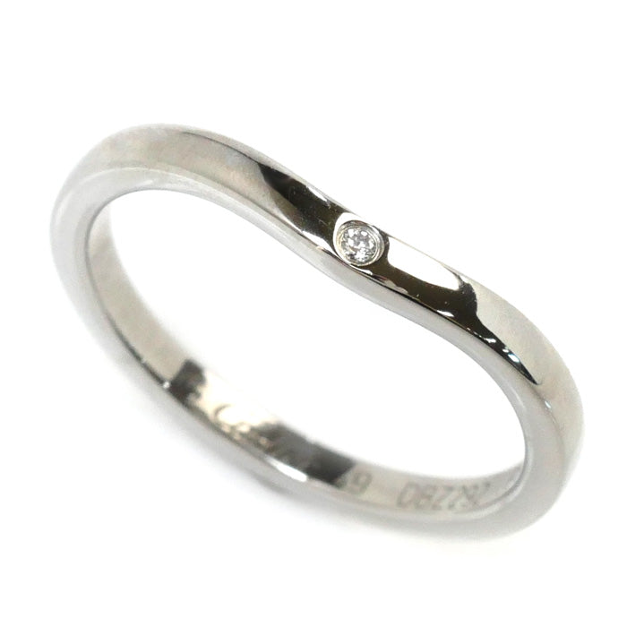 Cartier Platinum Diamond Ballerina Curve Wedding Ring