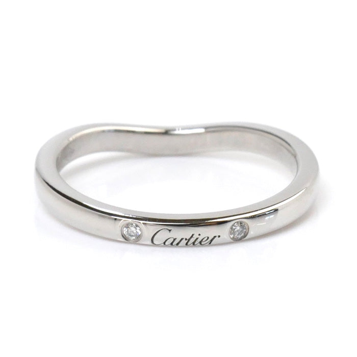 Cartier Platinum Diamond Ballerina Curve Wedding Ring