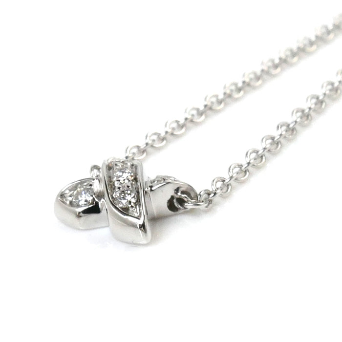 Tiffany & Co K18WG White Gold Diamond Necklace