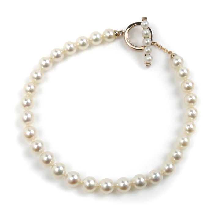 TASAKI K18PG Pink Gold Akoya Pearl Bracelet