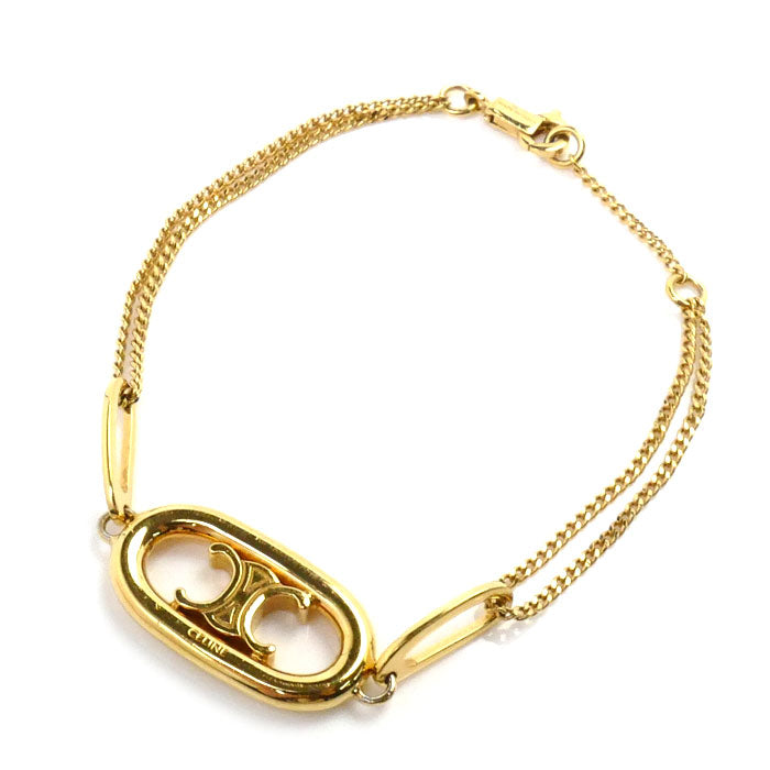 Celine Brass Gold Finish Triomphe Bracelet