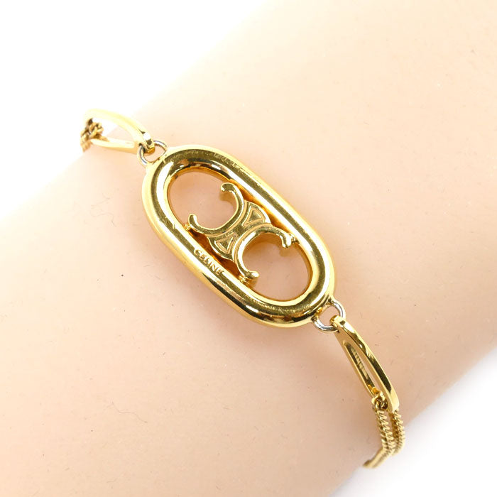 Celine Brass Gold Finish Triomphe Bracelet