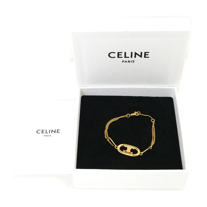 Celine Brass Gold Finish Triomphe Bracelet