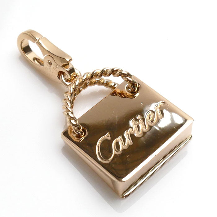 Cartier Pink Gold Shopping Bag Charm Pendant