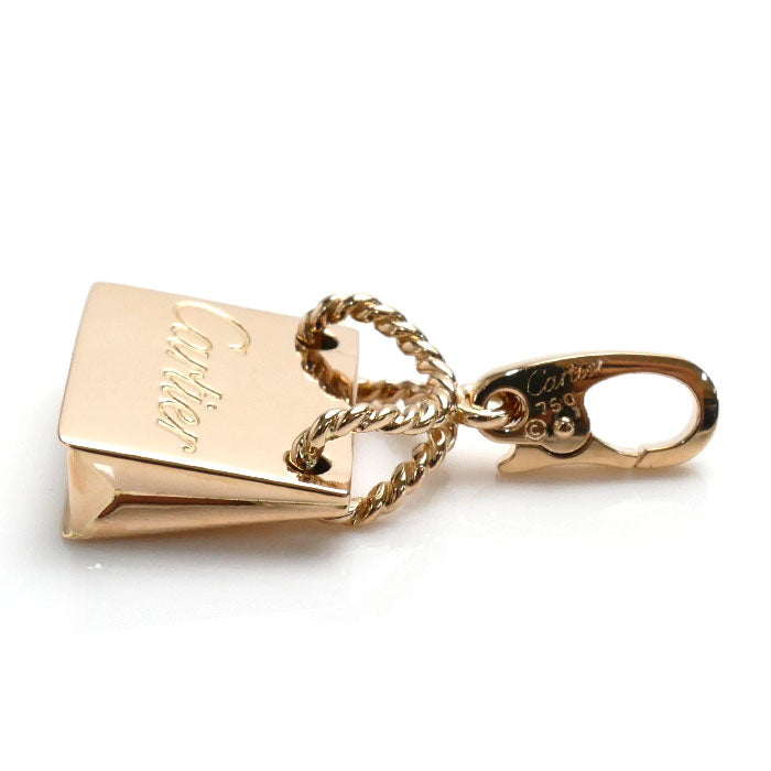 Cartier Pink Gold Shopping Bag Charm Pendant