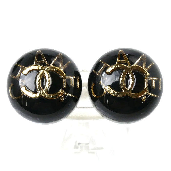 Chanel Coco Mark Logo Resin Earrings