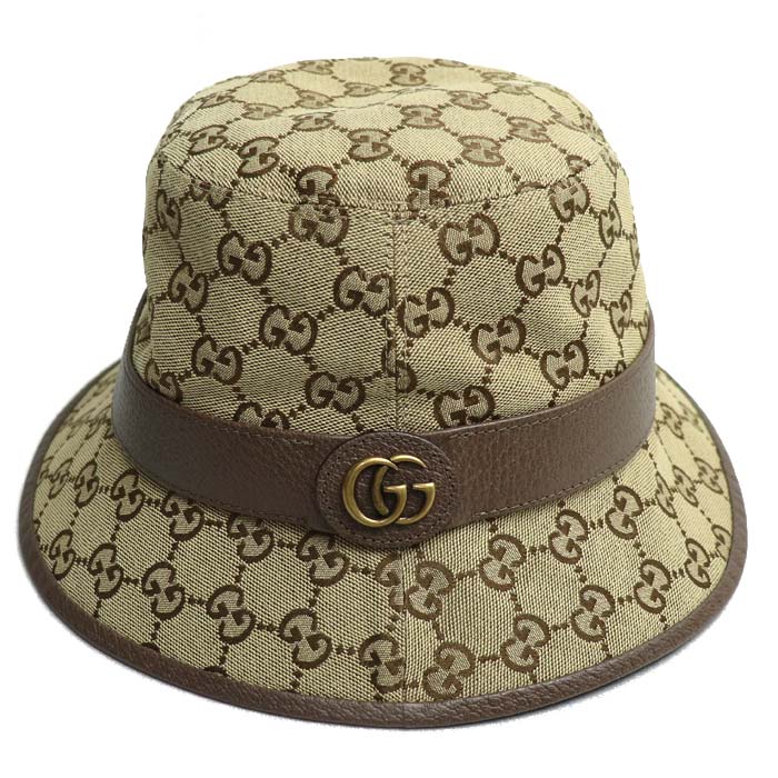 Gucci GG Canvas Bucket Fedora Hat Beige Brown