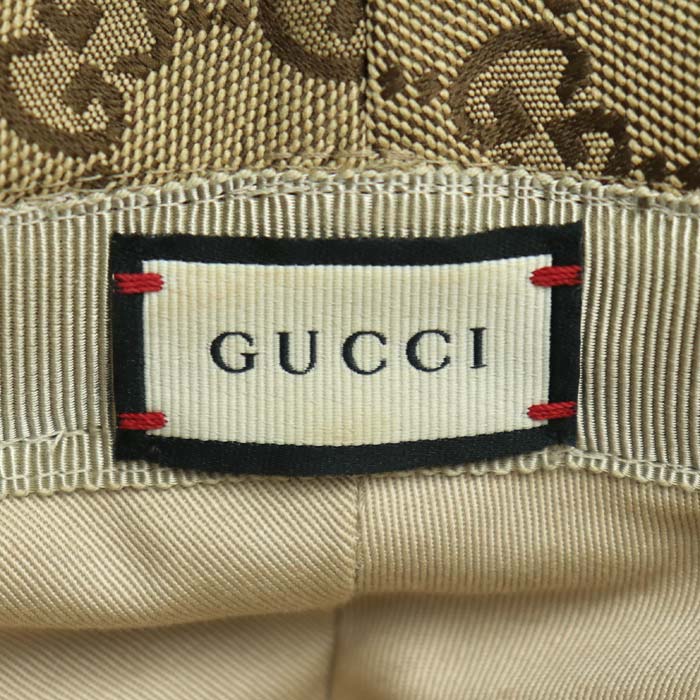 Gucci GG Canvas Bucket Fedora Hat Beige Brown