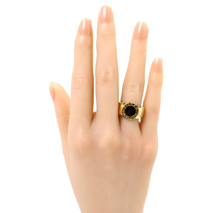 Bvlgari Yellow Gold Onyx Ring 9.5