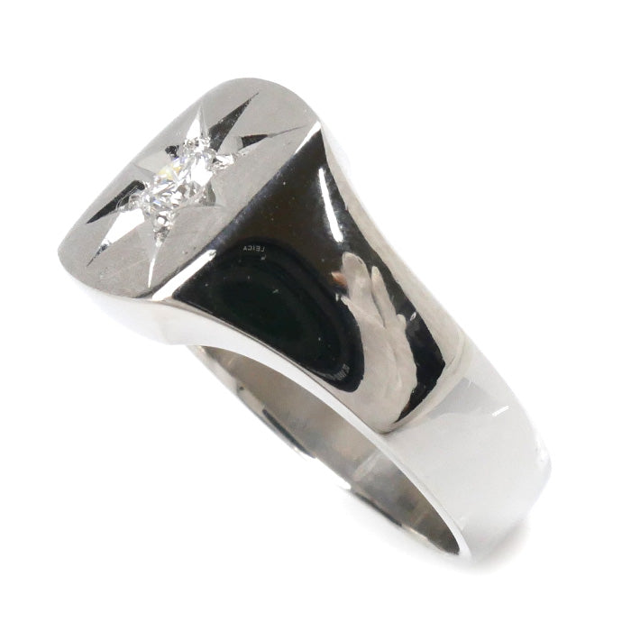 Pt900 Platinum Diamond Ring 0.30ct Men's