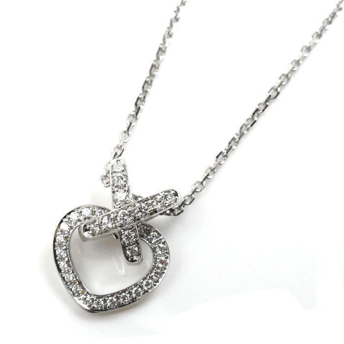 Chaumet White Gold Diamond Heart Necklace