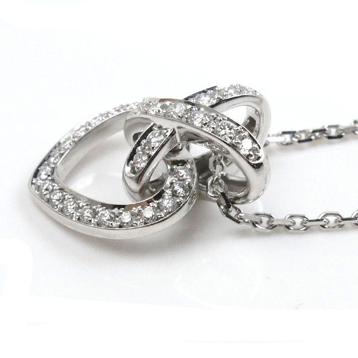 Chaumet White Gold Diamond Heart Necklace