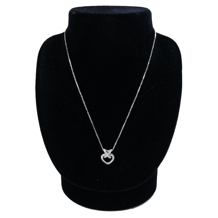 Chaumet White Gold Diamond Heart Necklace