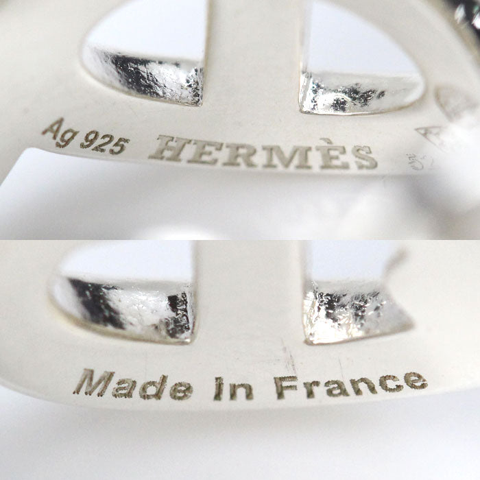 Hermes Silver 925 Chain d'Ancre GM Ring