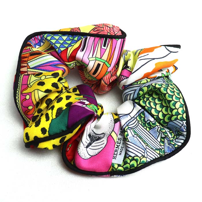 Hermes Silk Animal Police Claudia Hair Accessory