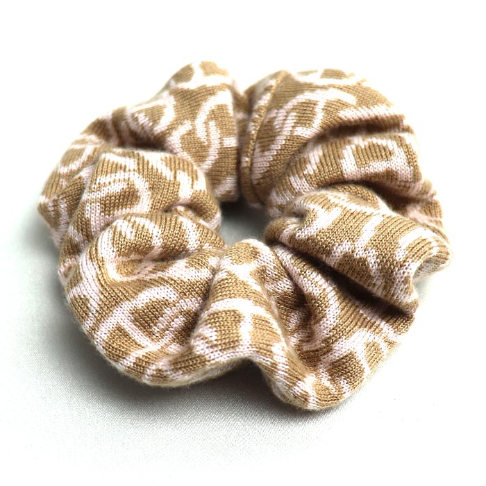 Hermes Cashmere Silk Hair Accessory Scrunchie