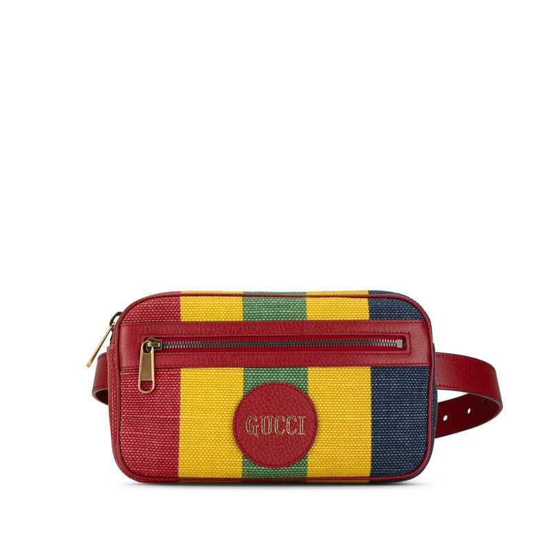 Gucci Canvas Leather 2WAY Waist Bag 625895 in Very Good Condition