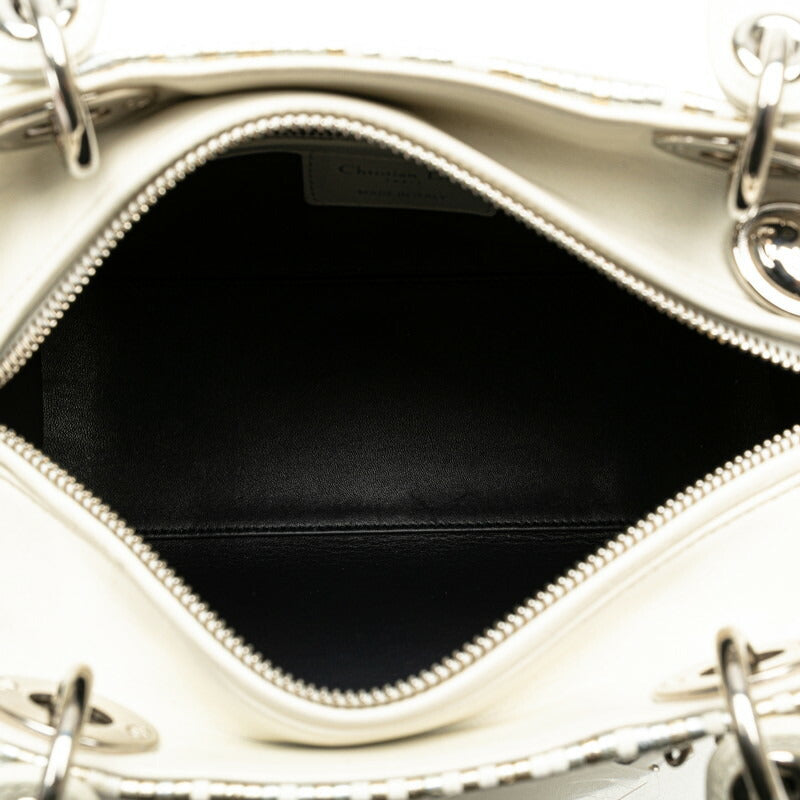 Dior Lady Dior Medium Patent Leather Handbag