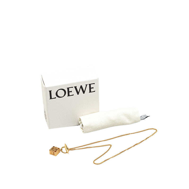 Loewe Anagram Cube Chain Necklace Gold in Great Condition