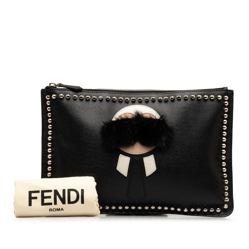 Fendi Karl Lagerfeld Leather Clutch Bag in Great Condition