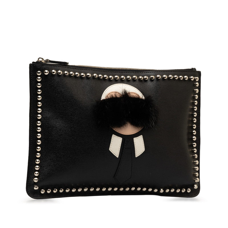 Fendi Karl Lagerfeld Leather Clutch Bag in Great Condition