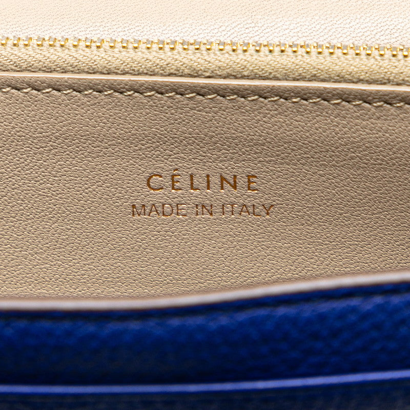 Celine Large Flap Multifunction Leather Wallet in Very Good Condition